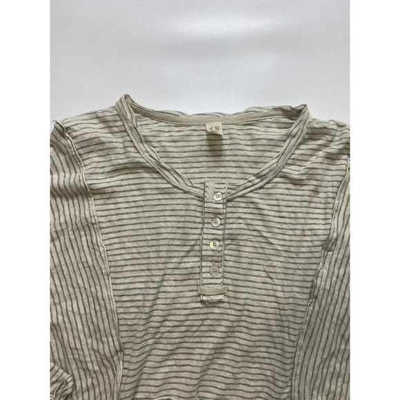 Free People We The Free Hong Kong Striped Henley Top~Relaxed Fit~Small - Picture 3 of 8